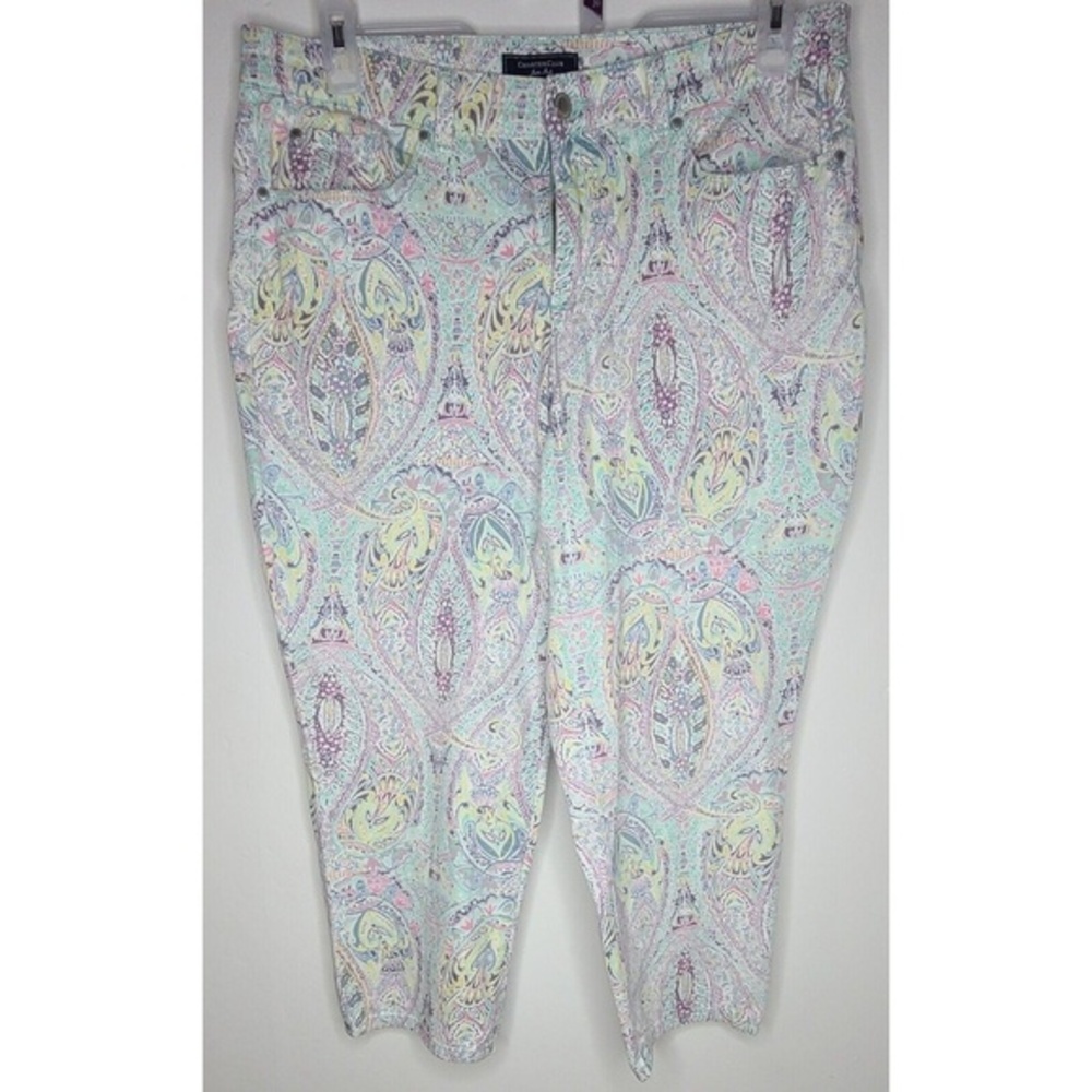 Charter Club Women's Pants Classic Fit‎ Capri Pants 14 Pastel Colors